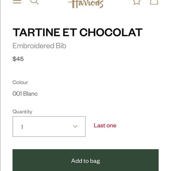 Tart in et chocolat bib brand new - Picture 6 of 6